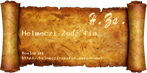 Helmeczi Zsófia névjegykártya