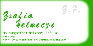 zsofia helmeczi business card